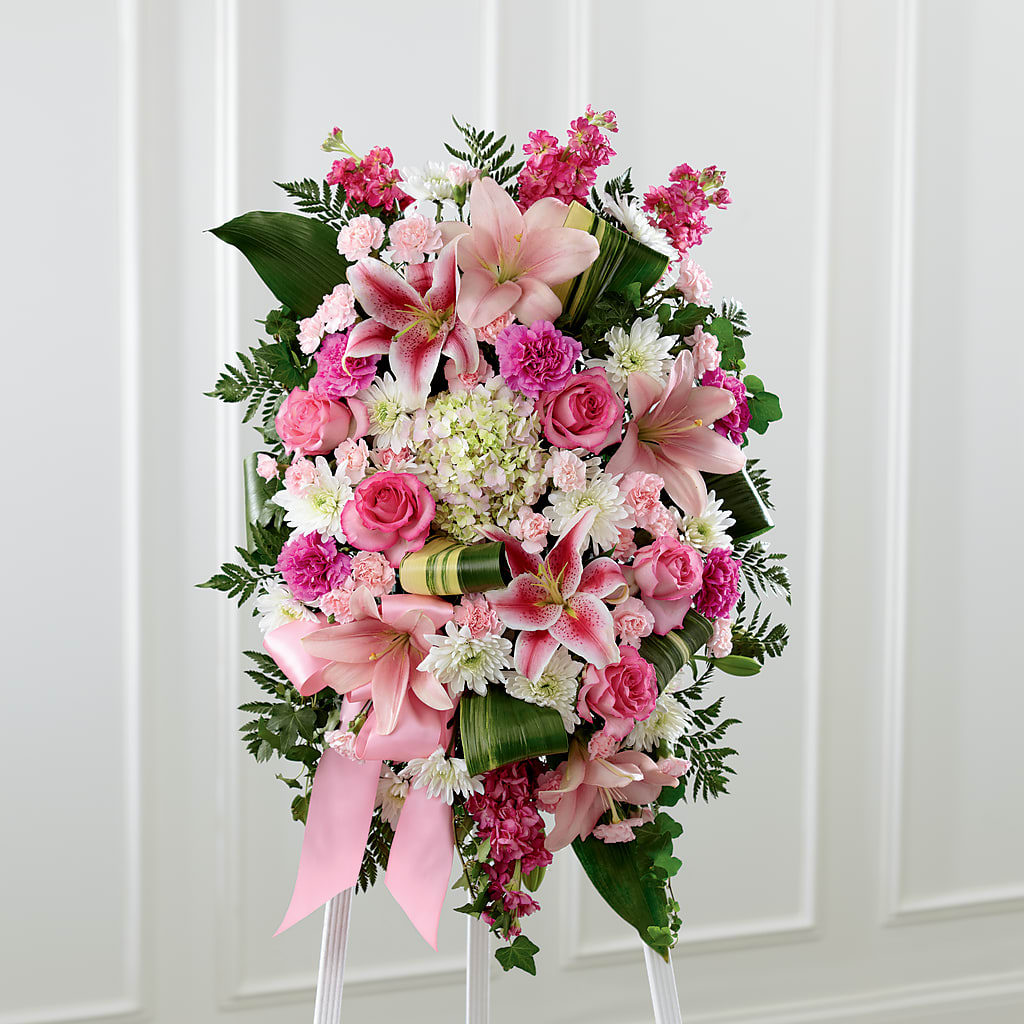 Comforting Standing Spray – RESILIENT ROSES FLORAL & DECOR LLC, Jacksonville FL