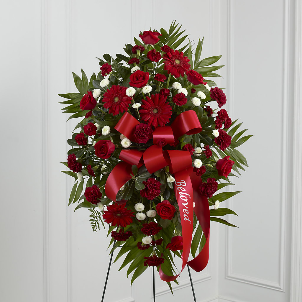 Treasured Memories Standing Spray – RESILIENT ROSES FLORAL & DECOR LLC, Jacksonville FL