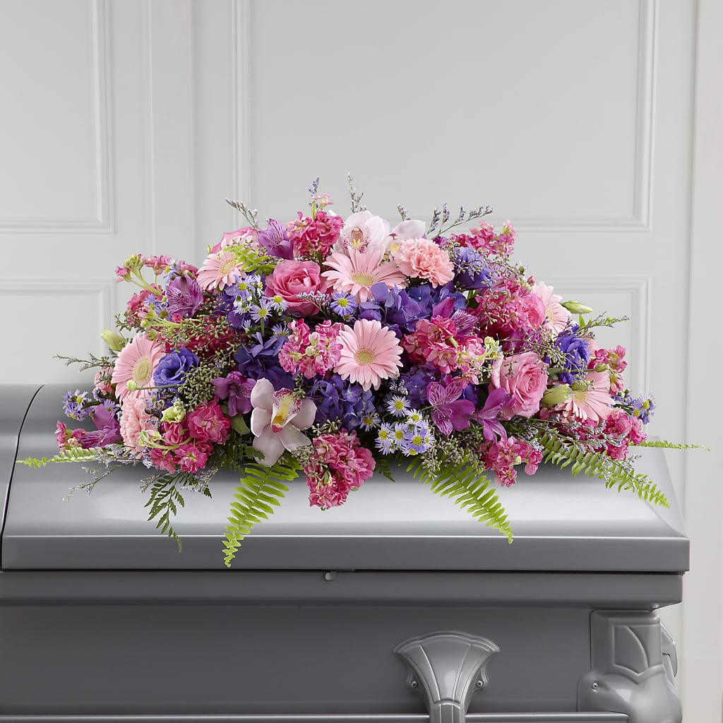Glorious Garden Casket Spray – RESILIENT ROSES FLORAL & DECOR LLC, Jacksonville FL