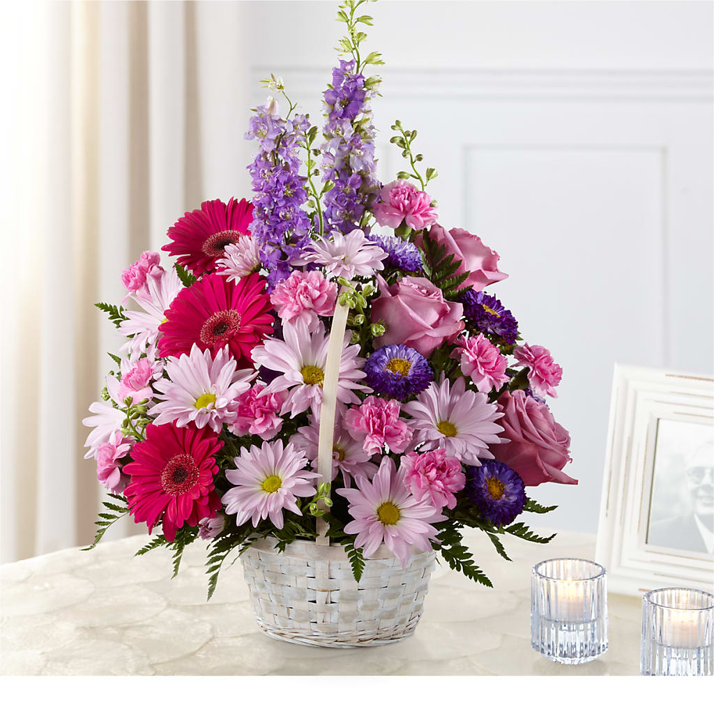 Pastel Peace Basket – RESILIENT ROSES FLORAL & DECOR LLC, Jacksonville FL