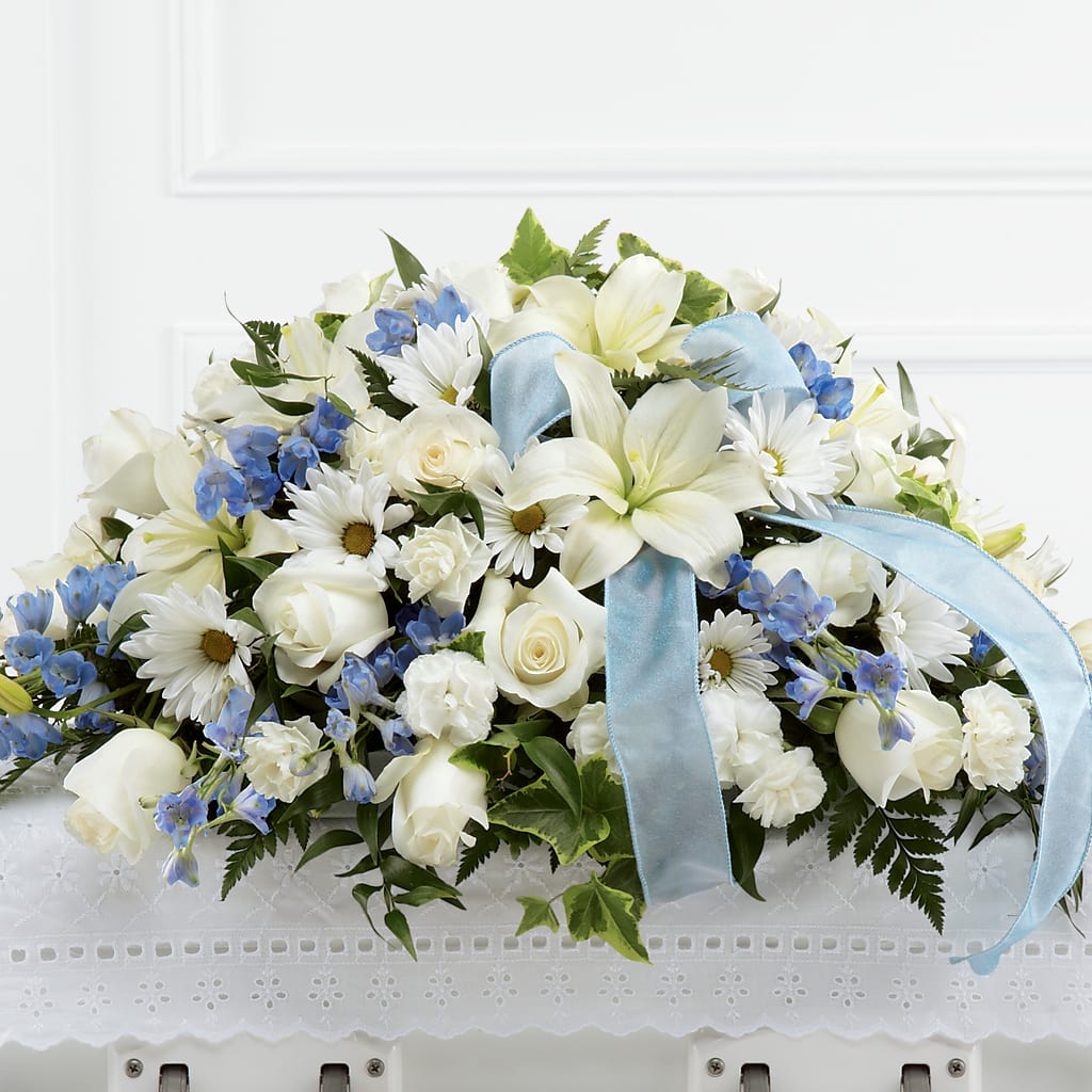 Tender Treasure Casket Spray – RESILIENT ROSES FLORAL & DECOR LLC, Jacksonville FL