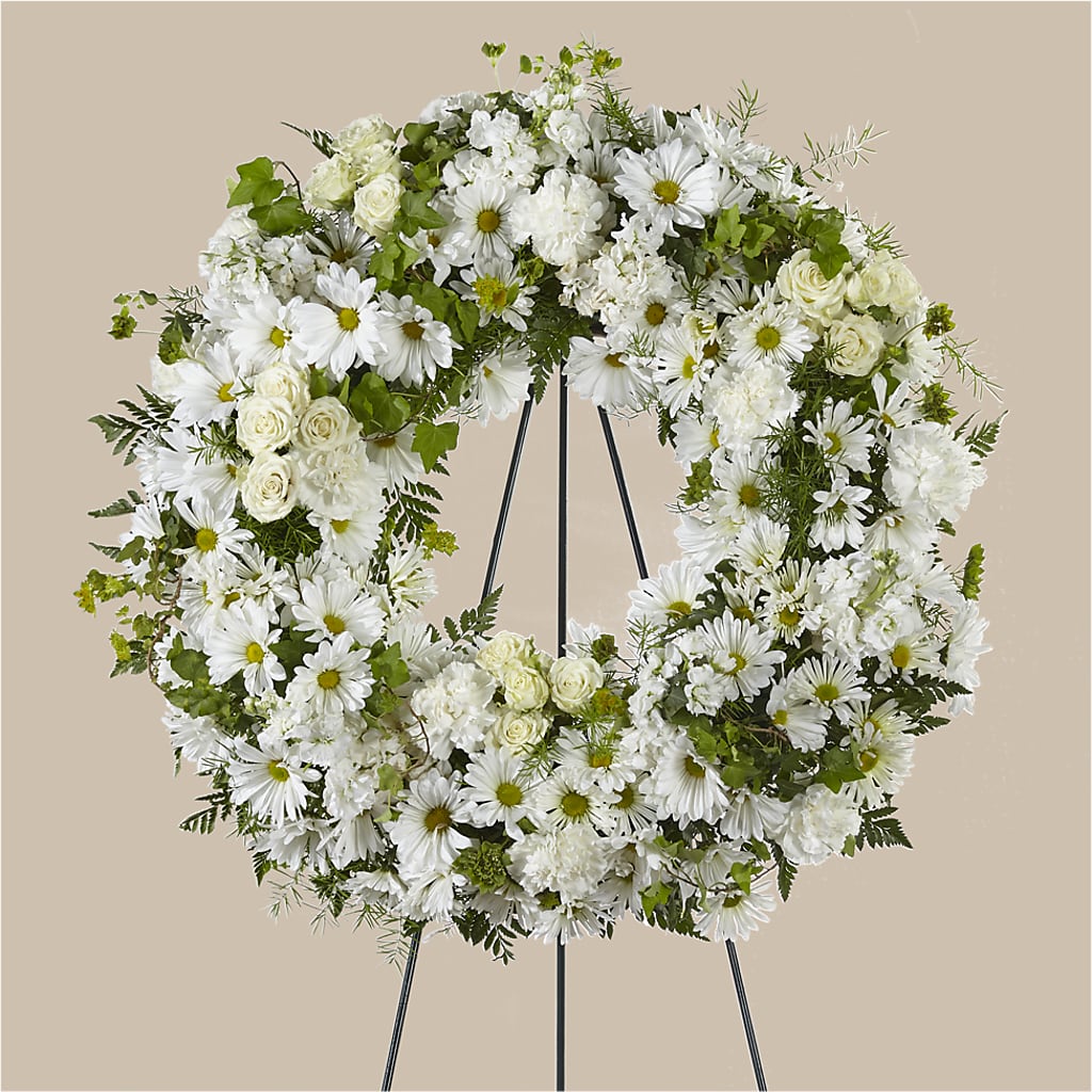 Faithful Wishes Wreath – RESILIENT ROSES FLORAL & DECOR LLC, Jacksonville FL