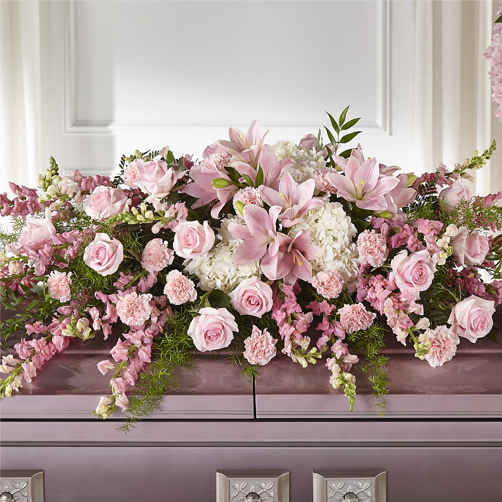 Life & Remembrance Casket Spray – RESILIENT ROSES FLORAL & DECOR LLC, Jacksonville FL