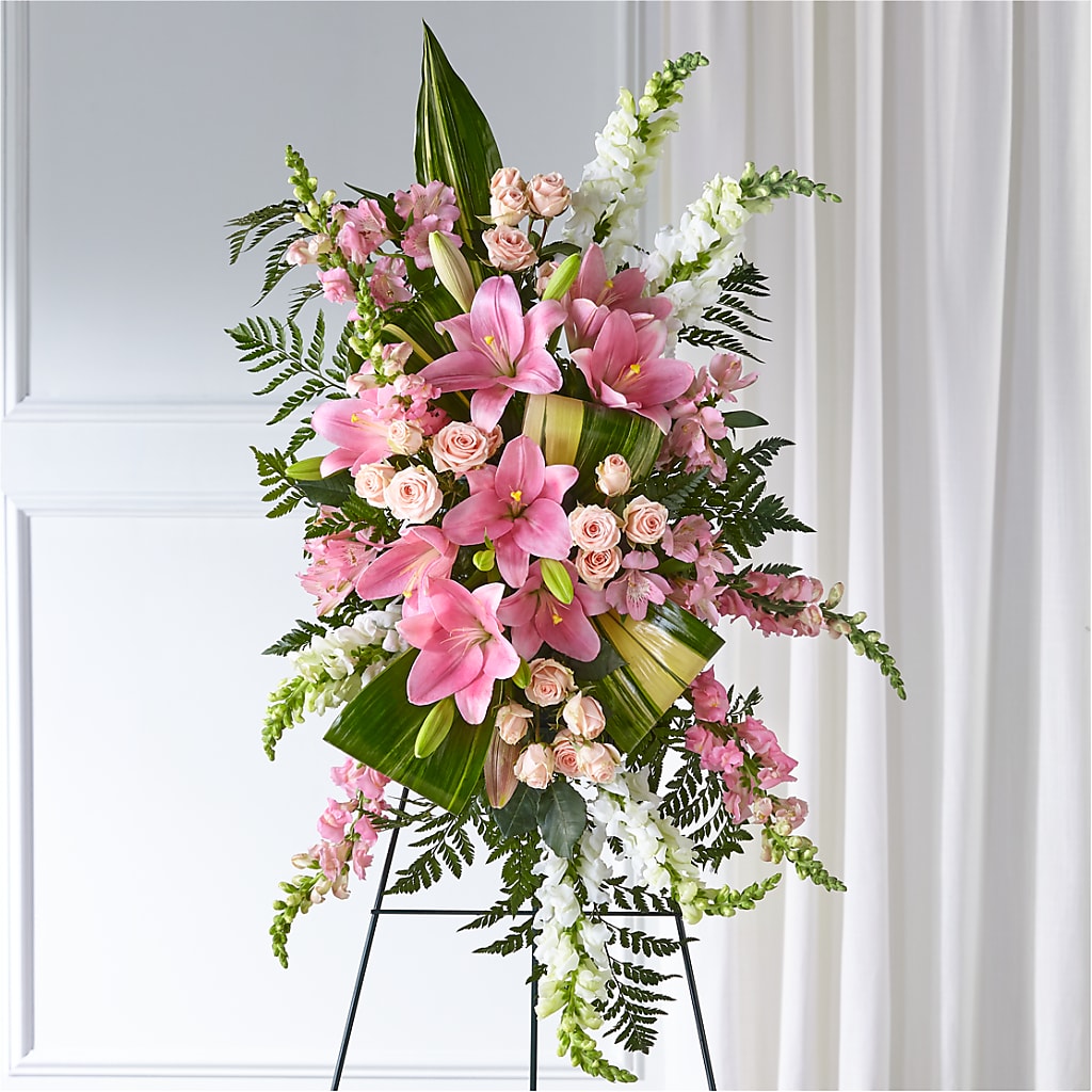 Elegant Embrace Standing Spray – RESILIENT ROSES FLORAL & DECOR LLC, Jacksonville FL