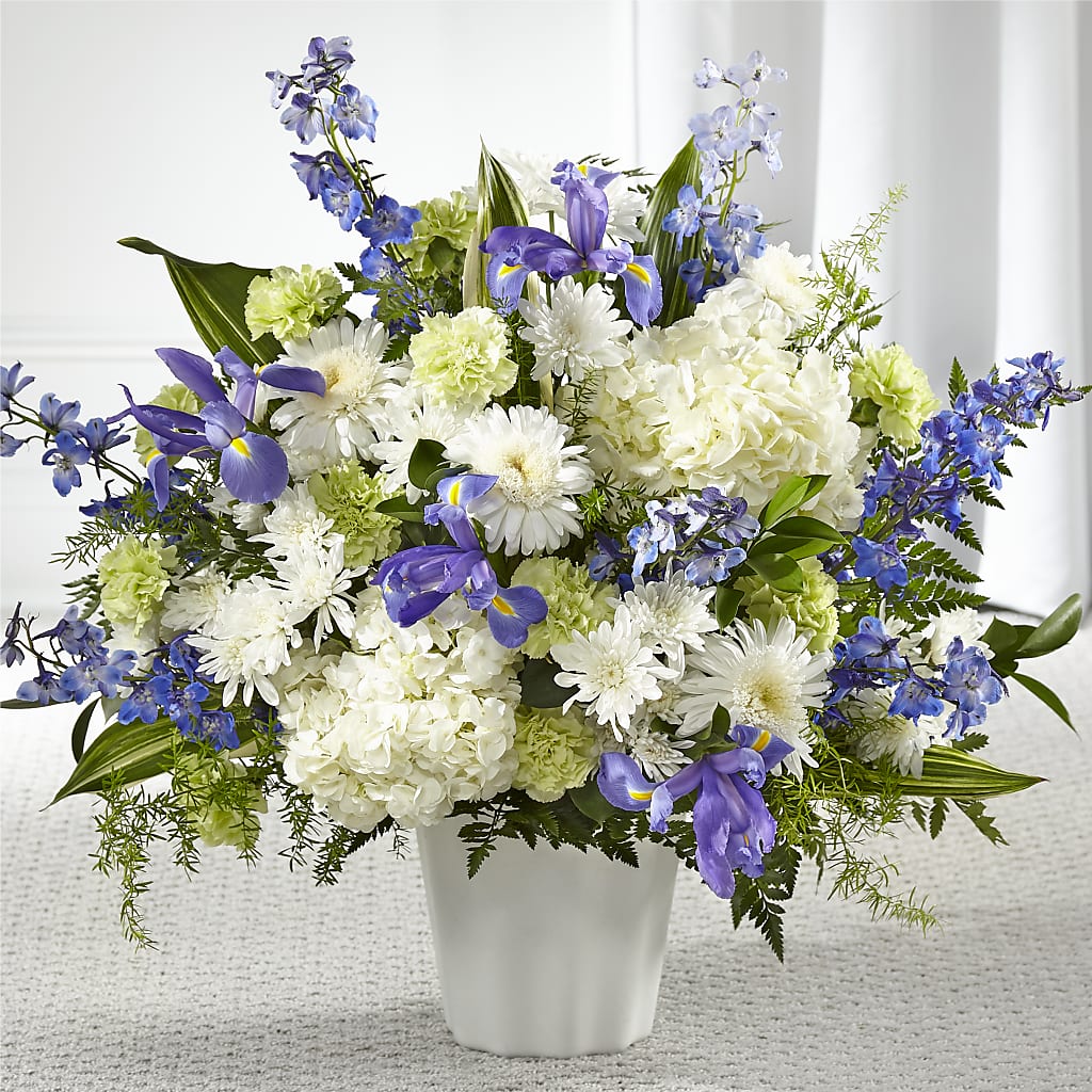 Soft Serenity Floor Basket – RESILIENT ROSES FLORAL & DECOR LLC, Jacksonville FL