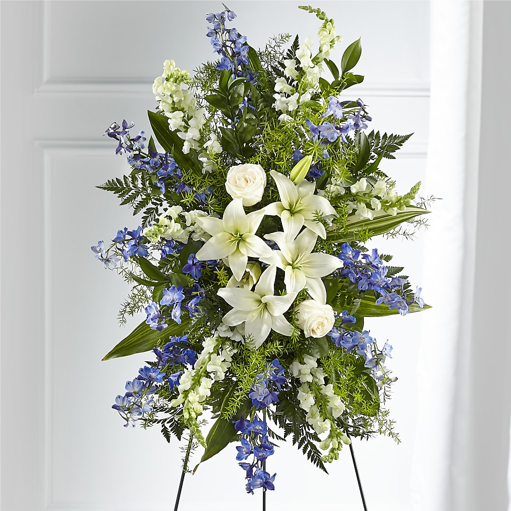 Faithful Friend Standing Spray – RESILIENT ROSES FLORAL & DECOR LLC, Jacksonville FL