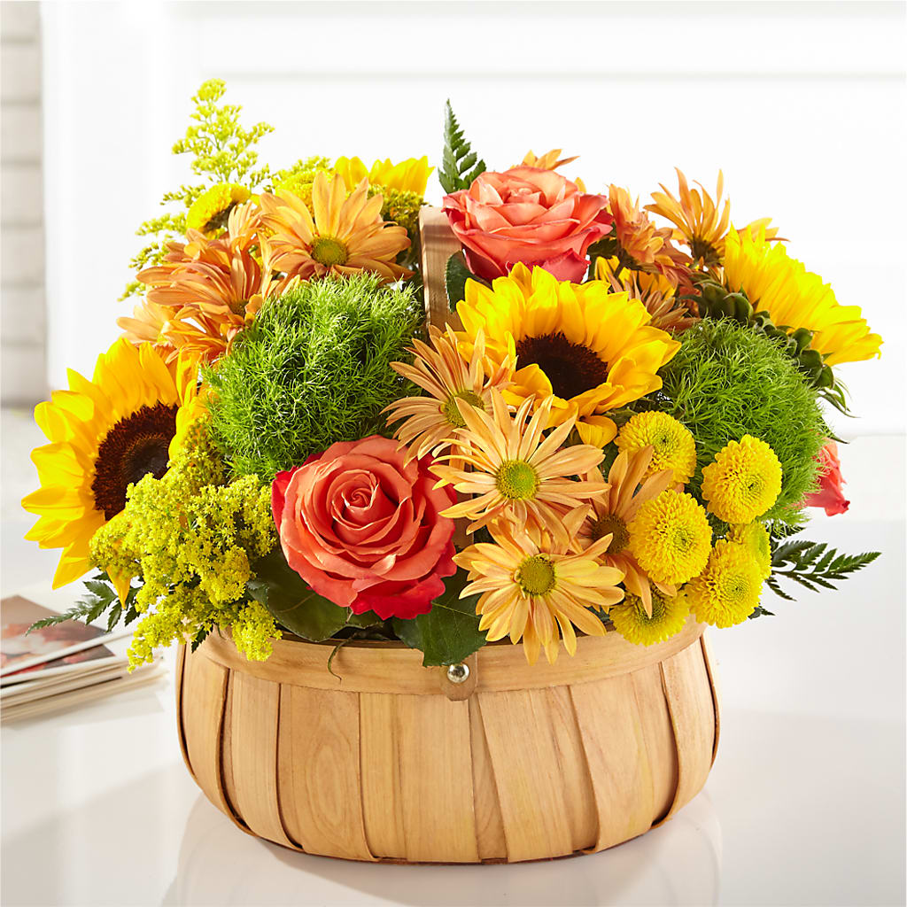 Harvest Sunflower Basket – RESILIENT ROSES FLORAL & DECOR LLC, Jacksonville FL