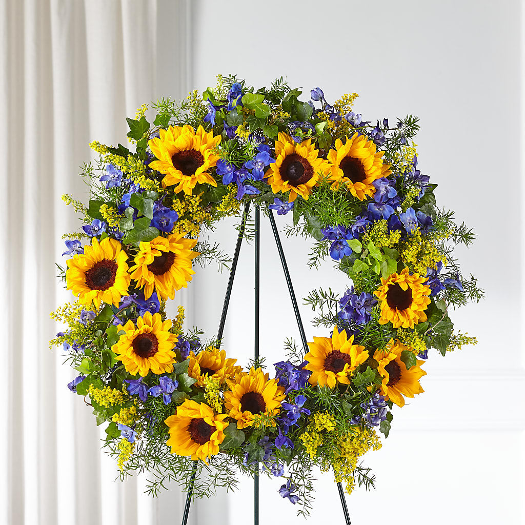 Bright Rays Wreath – RESILIENT ROSES FLORAL & DECOR LLC, Jacksonville FL