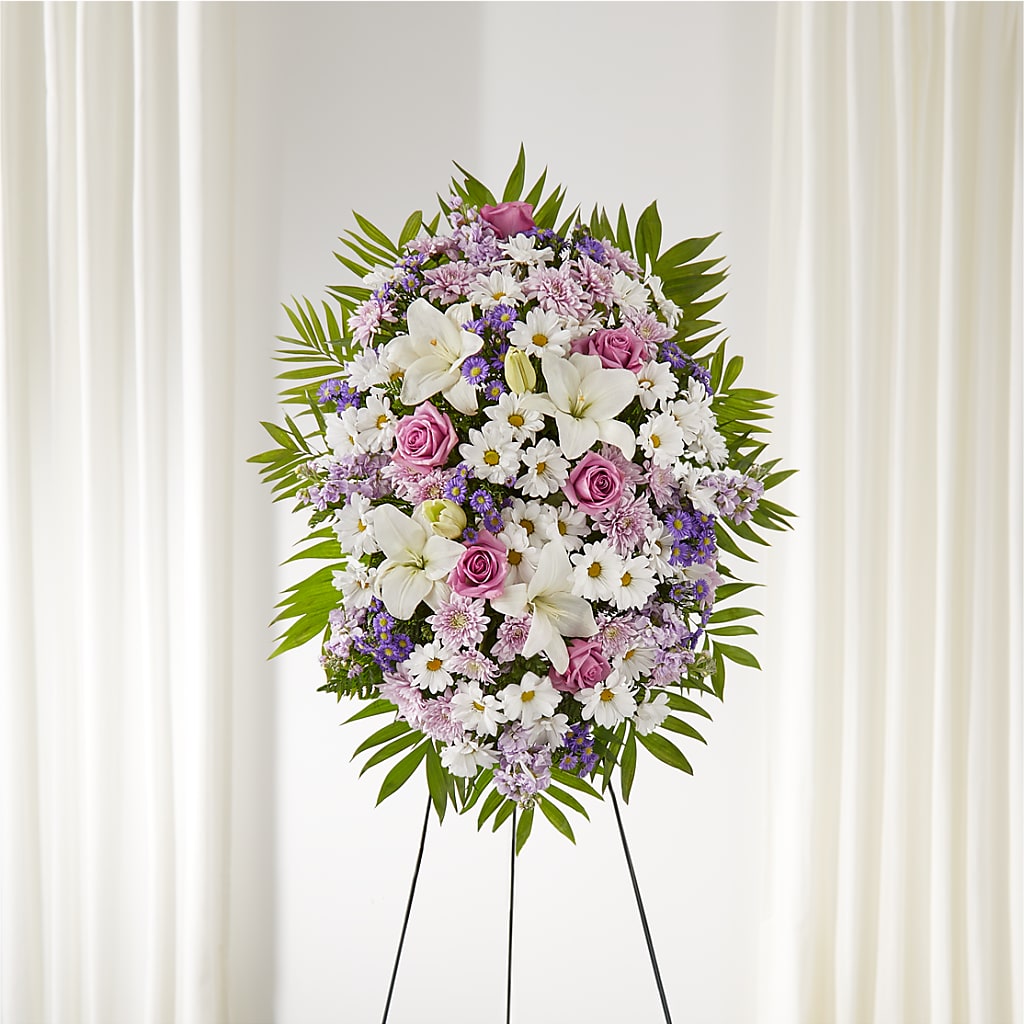 Surrounded by Love Standing Spray – RESILIENT ROSES FLORAL & DECOR LLC, Jacksonville FL