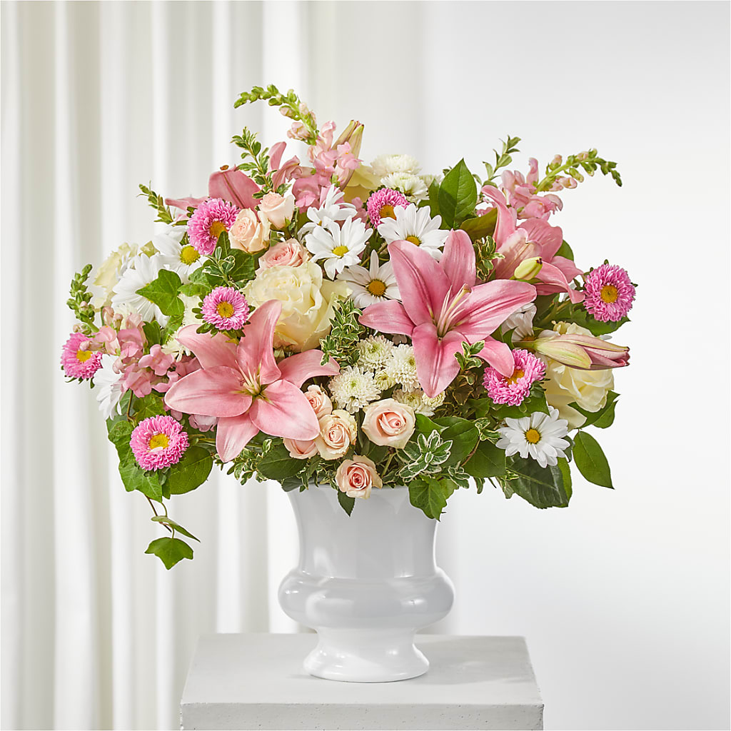 Empathetic Blooms Urn Arrangement – RESILIENT ROSES FLORAL & DECOR LLC, Jacksonville FL
