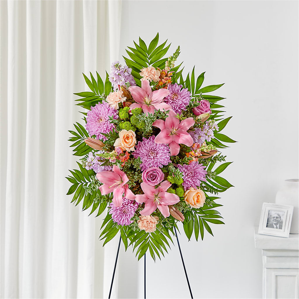 Love & Light Standing Spray – RESILIENT ROSES FLORAL & DECOR LLC, Jacksonville FL
