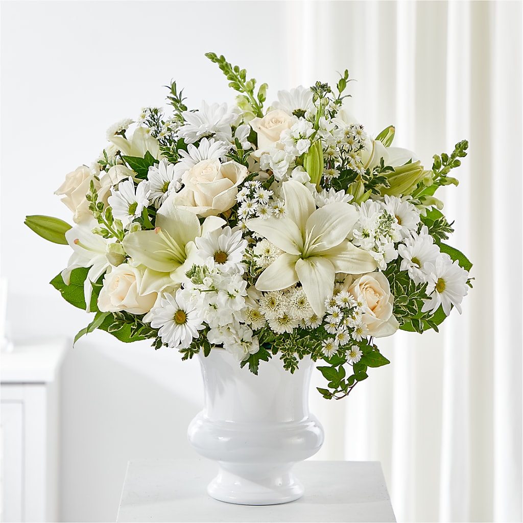 Uplifting Urn Arrangement – RESILIENT ROSES FLORAL & DECOR LLC, Jacksonville FL