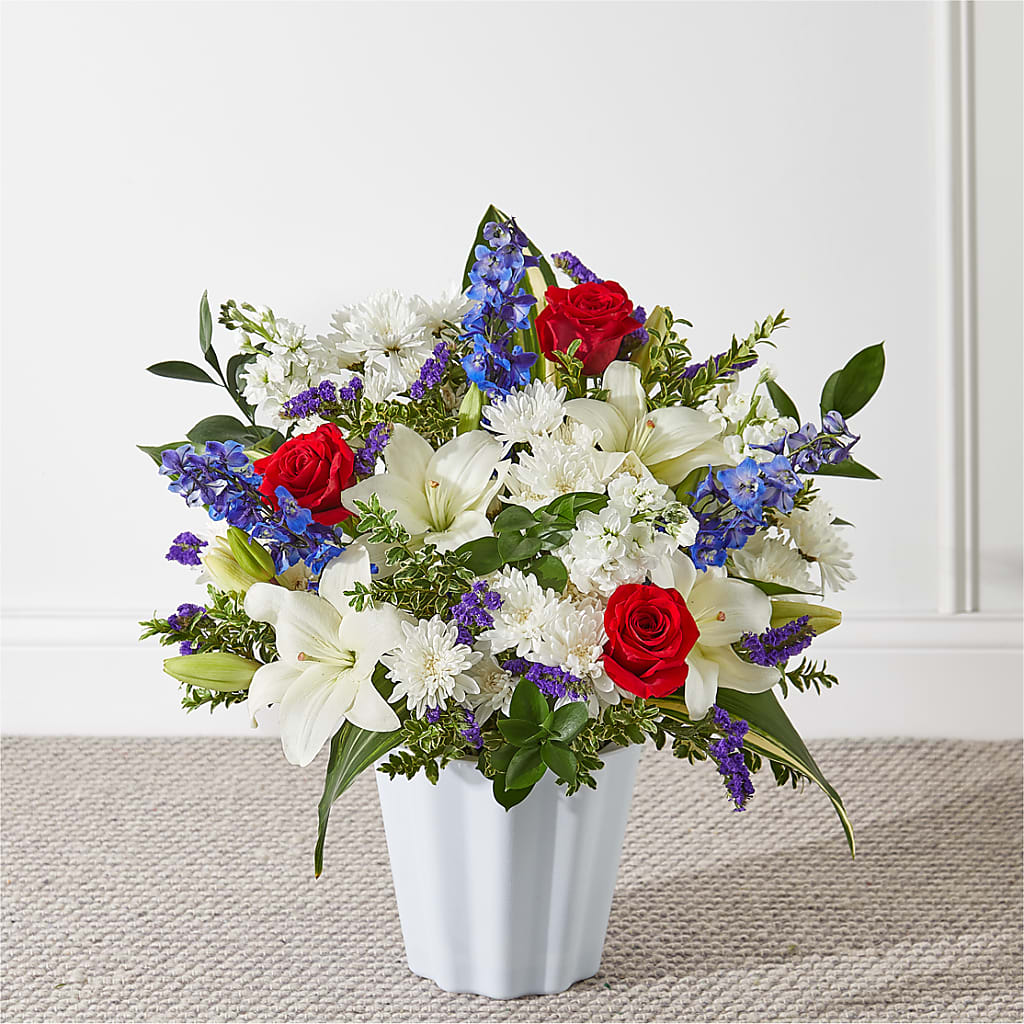 Consoled Floor Basket – RESILIENT ROSES FLORAL & DECOR LLC, Jacksonville FL