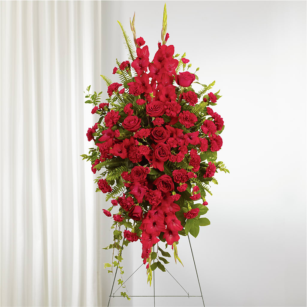 From the Heart Standing Spray – RESILIENT ROSES FLORAL & DECOR LLC, Jacksonville FL