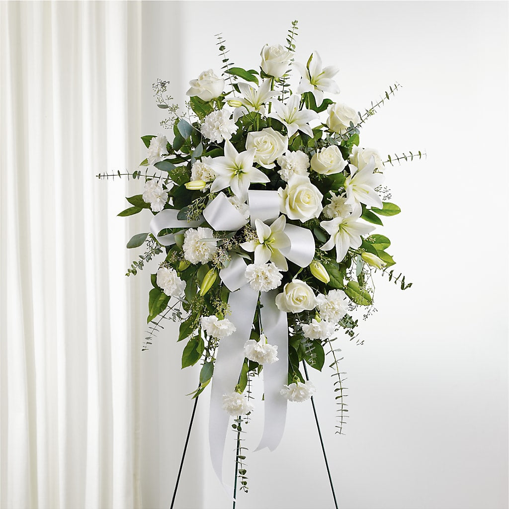 With Care Standing Spray – RESILIENT ROSES FLORAL & DECOR LLC, Jacksonville FL