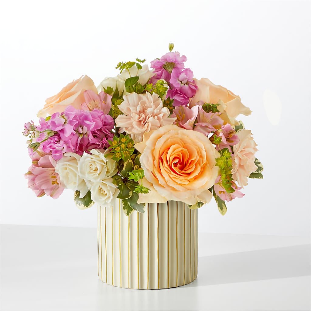 Paradise Bouquet with Ivory Vase – RESILIENT ROSES FLORAL & DECOR LLC, Jacksonville FL