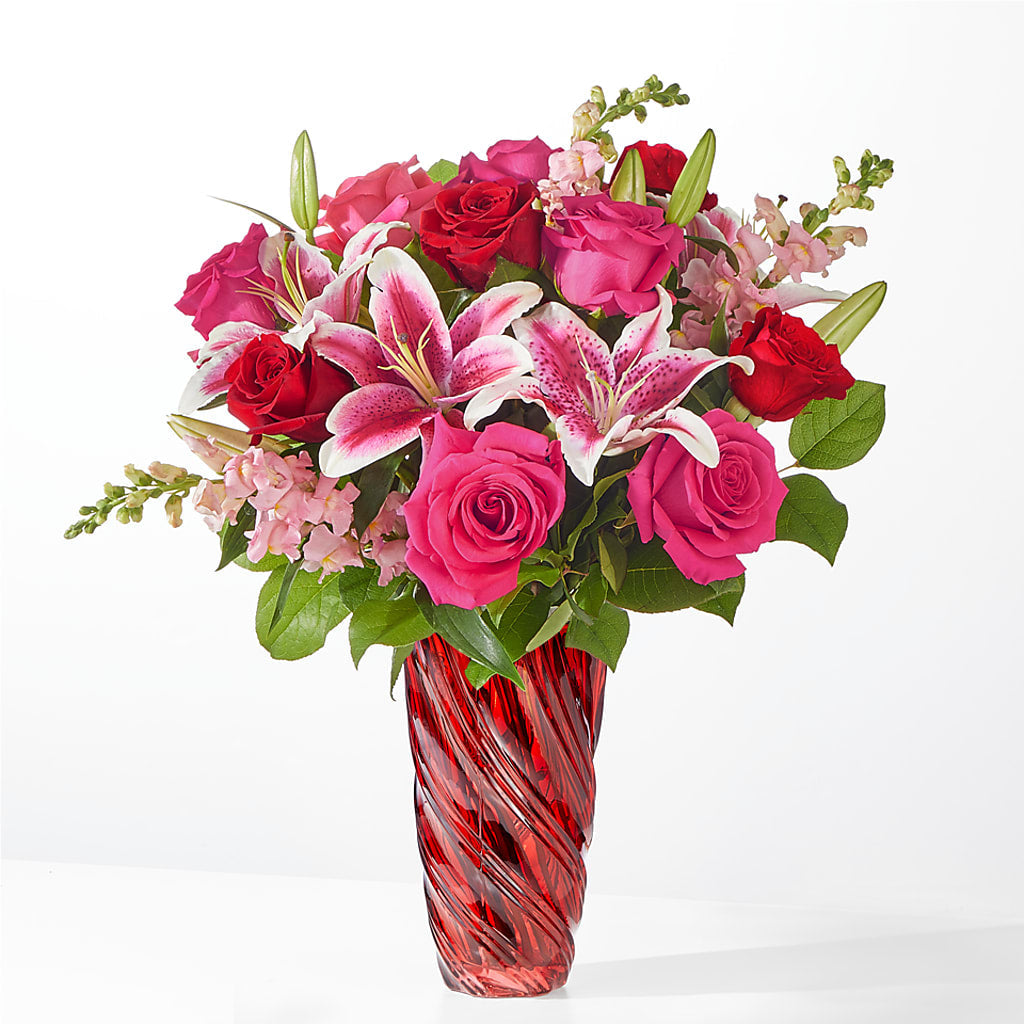 Always You Bouquet with Luxe Swirl Vase – RESILIENT ROSES FLORAL & DECOR LLC, Jacksonville FL