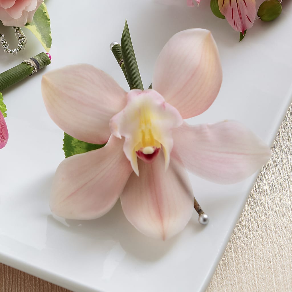Pink Cymbidium Boutonniere – RESILIENT ROSES FLORAL & DECOR LLC, Jacksonville FL