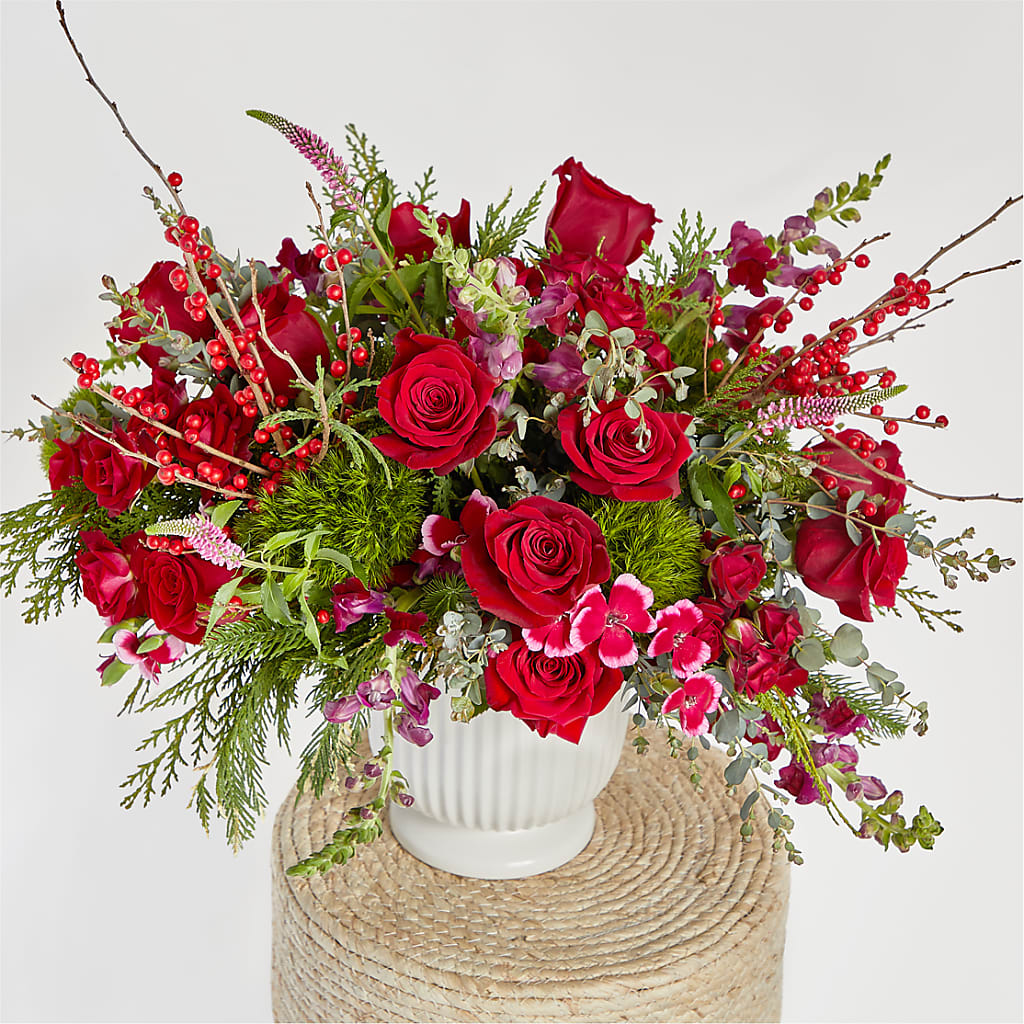 Big Red Bow Bouquet – RESILIENT ROSES FLORAL & DECOR LLC, Jacksonville FL
