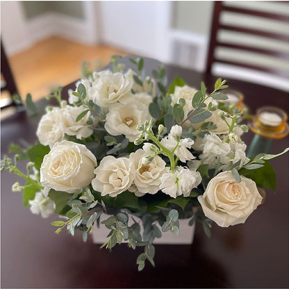 Fresh Linen Box Bouquet – RESILIENT ROSES FLORAL & DECOR LLC, Jacksonville FL