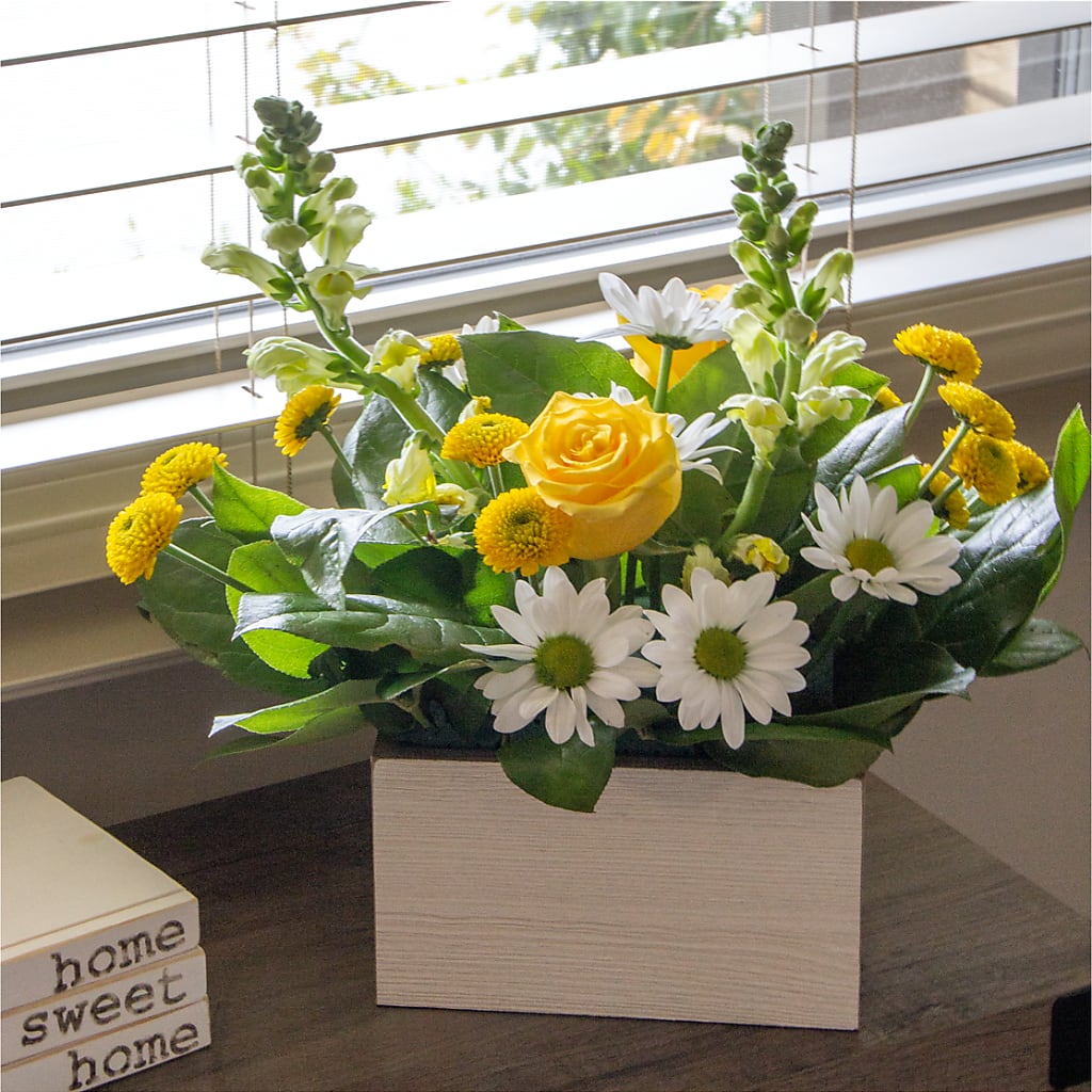 Sun Salutation Box Bouquet – RESILIENT ROSES FLORAL & DECOR LLC, Jacksonville FL