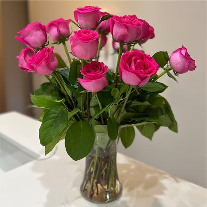 Long Stem Pink Rose Bouquet – RESILIENT ROSES FLORAL & DECOR LLC, Jacksonville FL