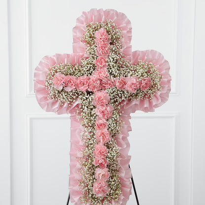 Angel's Cross Easel – RESILIENT ROSES FLORAL & DECOR LLC, Jacksonville FL