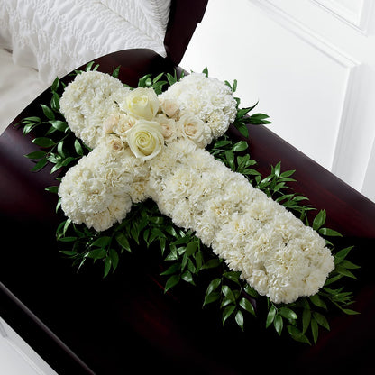 Peaceful Memories Casket Spray (Standard) – RESILIENT ROSES FLORAL & DECOR LLC, Jacksonville FL