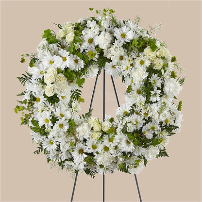 Faithful Wishes Wreath – RESILIENT ROSES FLORAL & DECOR LLC, Jacksonville FL