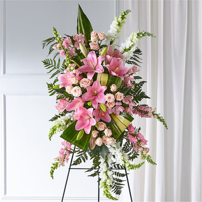Elegant Embrace Standing Spray – RESILIENT ROSES FLORAL & DECOR LLC, Jacksonville FL