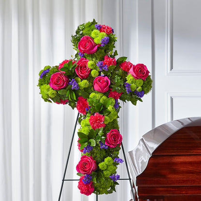 Tribute Rose Floral Cross – RESILIENT ROSES FLORAL & DECOR LLC, Jacksonville FL