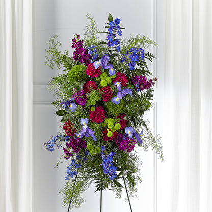 Heavenly Skies Standing Spray – RESILIENT ROSES FLORAL & DECOR LLC, Jacksonville FL