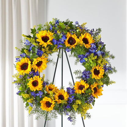 Bright Rays Wreath – RESILIENT ROSES FLORAL & DECOR LLC, Jacksonville FL