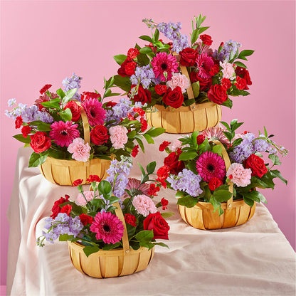 Pink Picnic Basket – RESILIENT ROSES FLORAL & DECOR LLC, Jacksonville FL