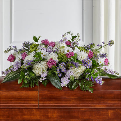 Meadows of Serenity Casket Spray – RESILIENT ROSES FLORAL & DECOR LLC, Jacksonville FL