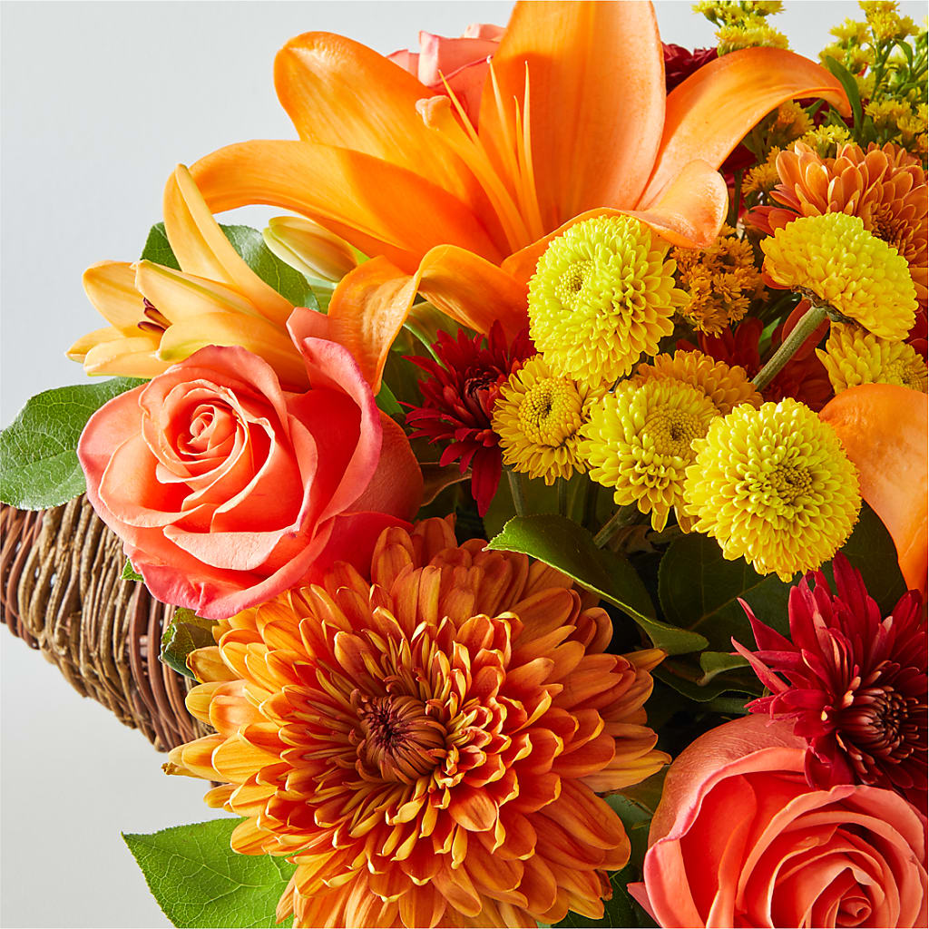 Bouquet of Blessings Cornucopia – RESILIENT ROSES FLORAL & DECOR LLC, Jacksonville FL