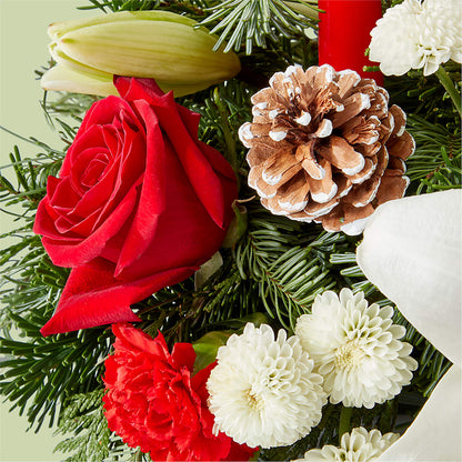 Seasonal Festivities Centerpiece – RESILIENT ROSES FLORAL & DECOR LLC, Jacksonville FL