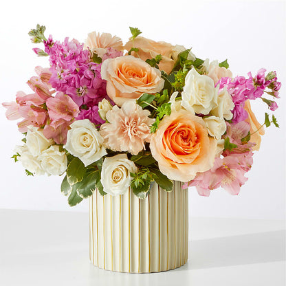 Paradise Bouquet with Ivory Vase – RESILIENT ROSES FLORAL & DECOR LLC, Jacksonville FL