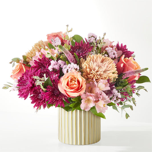 Berry Cobbler Bouquet with Ivory Vase – RESILIENT ROSES FLORAL & DECOR LLC, Jacksonville FL