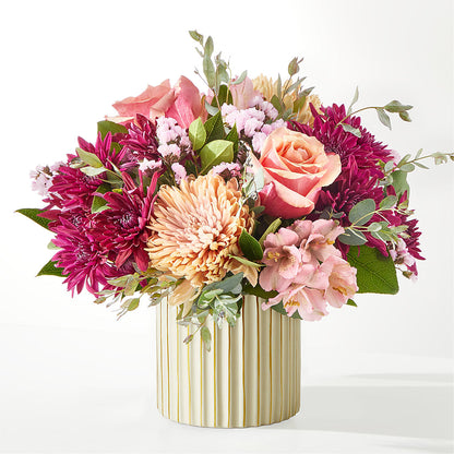 Berry Cobbler Bouquet with Ivory Vase – RESILIENT ROSES FLORAL & DECOR LLC, Jacksonville FL