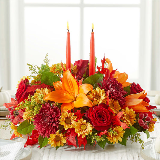 Autumn's Embrace Centerpiece – RESILIENT ROSES FLORAL & DECOR LLC, Jacksonville FL