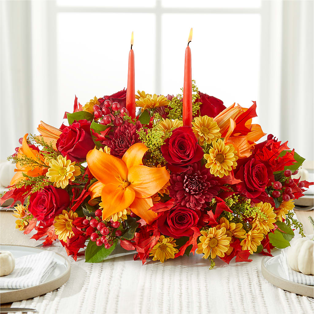 Autumn's Embrace Centerpiece – RESILIENT ROSES FLORAL & DECOR LLC, Jacksonville FL