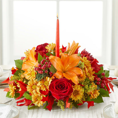 Autumn's Embrace Centerpiece – RESILIENT ROSES FLORAL & DECOR LLC, Jacksonville FL