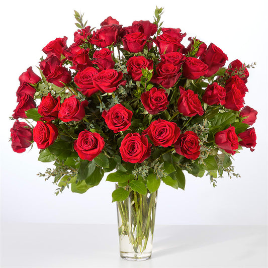 Forever Yours Fifty Stem Red Rose Bouquet – RESILIENT ROSES FLORAL & DECOR LLC, Jacksonville FL