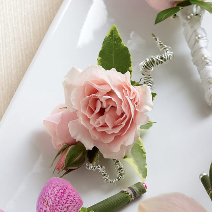 Pink Spray Rose Boutonniere – RESILIENT ROSES FLORAL & DECOR LLC, Jacksonville FL