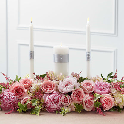 Worldwide Romance Unity Candle Arrangement – RESILIENT ROSES FLORAL & DECOR LLC, Jacksonville FL