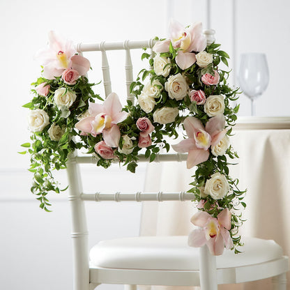 Orchid Rose Chair Décor – RESILIENT ROSES FLORAL & DECOR LLC, Jacksonville FL