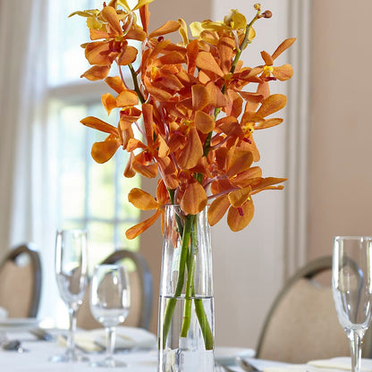 Orange Mokara Bud Vase – RESILIENT ROSES FLORAL & DECOR LLC, Jacksonville FL