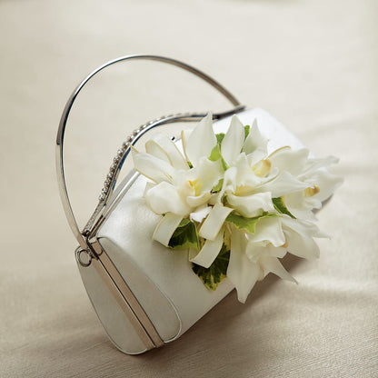 White Purse Decor – RESILIENT ROSES FLORAL & DECOR LLC, Jacksonville FL