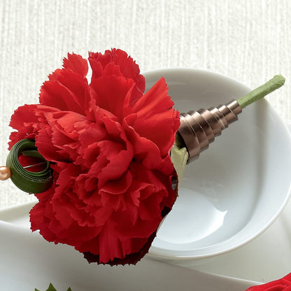 Red Carnation Boutonniere – RESILIENT ROSES FLORAL & DECOR LLC, Jacksonville FL